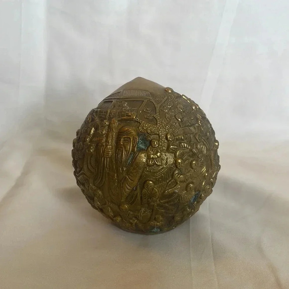 Antique Ztianef Wise Man 1000 Children Brass Ornament - Picture 3 of 6